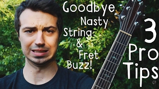 Goodbye Guitar String and Fret Buzz  Guitar Lesson for Beginners [upl. by Eyma626]