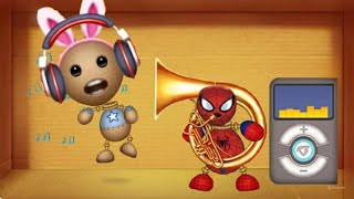 Spiderman Buddy vs ALL MUSIC  Kick The Buddy [upl. by Anid]