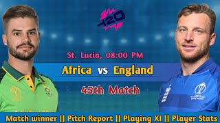 England vs South Africa  WC 2024  45th Match Prediction  RSA vs ENG Dream 11 Team [upl. by Nosredna]