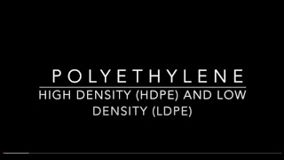 HDPE and LDPE [upl. by Salahcin]