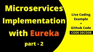 Microservices Tutorial example using Spring boot with Eureka Microservices Spring boot Eureka [upl. by Duleba]