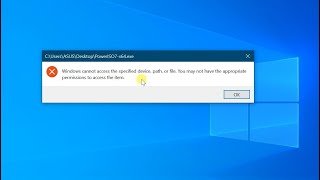 How to Fix Program or file Error quotWindows cannot access the specified Devicequot on windows 10 [upl. by Balduin]