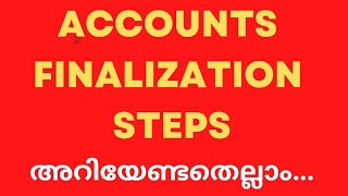 Accounts Up to Finalisation Step by Step Explanation in Malayalam [upl. by Lihka890]