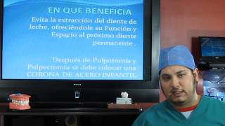 PULPOTOMIA Y PULPECTOMIA Tratamiento de Nervio Dental Infantil [upl. by Mutz]