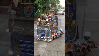 Rc Truck show Big scale model XXXL รถบรรทุกสิบล้อหัวลาก บังคับ SCANIA [upl. by Annohs]