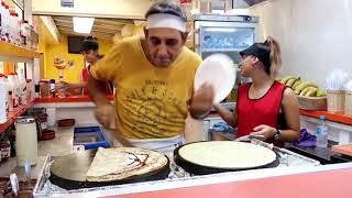 JULIO THE KING OF CREPES ALCUDIA MAJORCA [upl. by Ennyleuqcaj]