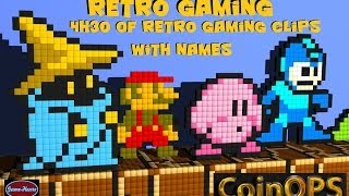 Retro video games Screensaver 4H30 of HD video [upl. by Ynoyrb]