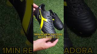 1min ⏰️ review on Diadora Brasil footballboots soccercleats footballasmr footballunboxing [upl. by Idonna]