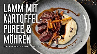 Lamm mit Kartoffelpüree amp Möhren  Rezept Lamm Rezept mit Püree amp Karotten Fleischgericht [upl. by Debbie]