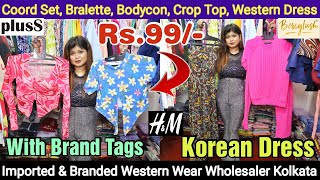 Rs99 Imported amp Branded Coord Set Western Dress Crop Top Bodycon Bralette Wholesale in Kolkata [upl. by Atter]