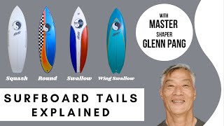 SURFBOARD DESIGN FOR BEGINNERS  UNDERSTANDING SURFBOARD TAILS [upl. by Skricki62]