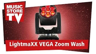 lightmaXX VEGA Zoom Wash LED Moving Head [upl. by Tasia]