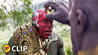 Thanos Kills Vision  Thanos Uses Time Stone  Avengers Infinity War 2018 IMAX Movie Clip HD 4K [upl. by Ellenohs]