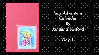 INKY ADVENT CALENDAR by Johanna Basford  day 1  prismacolor pencils [upl. by Edialeda]