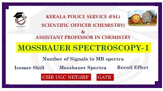 Mossbauer Spectroscopy Part I  Principle Spectra Doppler Shift Recoil energySpectroscopy [upl. by Gwen265]