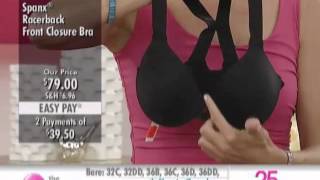 Spanx Racerback Front Closure Bra at The Shopping Channel 576248 [upl. by Milak685]