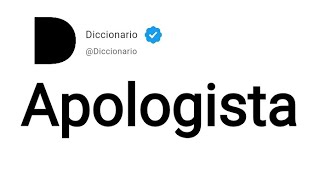 Apologista Significado En Español [upl. by Thomasine]