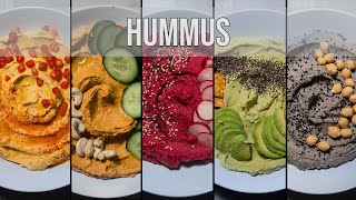 Hummus  Cinco recetas diferentes [upl. by Datnow]