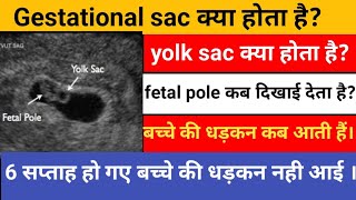 gestational sac क्या है fetal heartbeat नही आई तो क्या करे। [upl. by Bertha]