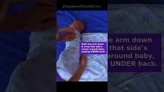 Swaddle a Newborn Baby Tutorial in 50 Seconds shorts [upl. by Eatnoed]