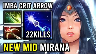 How to Play Hyper Carry Mid Mirana in 737b with Unlimited Crit Raining Arrow DPS Dota 2 [upl. by Alf]