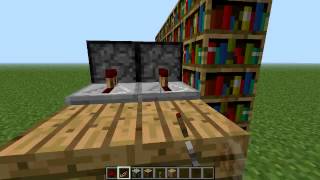 How To Make A Sliding Bookcase In Minecraft [upl. by Eelreveb]