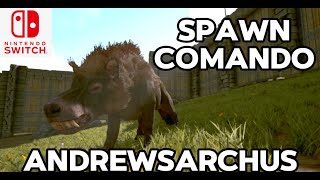 Como spawnear un Andrewsarchus en ARK Nintendo Switch Comando 2024 [upl. by Ybur156]