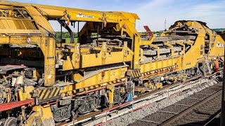 Railway Track Laying Machine renewing a highspeed railway line [upl. by Aborn387]