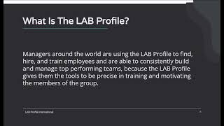 What Is The LAB Profile [upl. by Tacye]