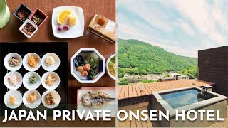 Best PRIVATE ONSEN RYOKAN Hotel Family HAKONE Tokyo Japan  Room Tour Kaiseki🌸Aura Tachibana あうら橘 [upl. by Fernandina]