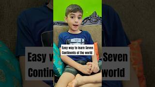 Easy way to Learn Seven continents of the world shortsfeed sevencontinents gk ytshorts [upl. by Omland]