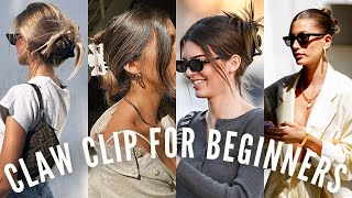 How To Put Your Hair Up In A Claw Clip For Beginners  Slow Talk Through [upl. by Samuele]