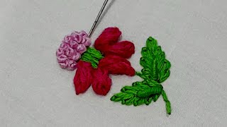 Very Attractive Flower Embroidery Design  Mini Flower Embroidery for Beginners embroideryclasses [upl. by Sirrad895]