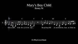 Marys Boy Child  Boney M  Transcription [upl. by Bledsoe245]