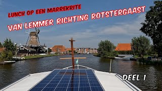 Varen met een JACHT van LEMMER via SLOTEN en WOUDSEND naar een Marrekrite  Heegermeer [upl. by Garvy]