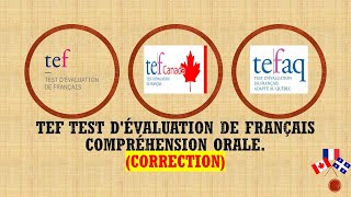 CorrectionTEFAQTEFCanadaTEF Compréhension Orale Examen6 Listening exam6 Answer [upl. by Heiskell]