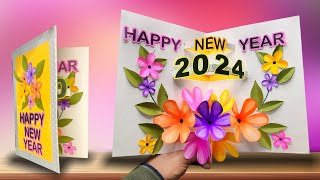 DIY  SURPRISE MESSAGE CARD FOR NEW YEAR  Pull Tab Origami Envelope Card  Happy New Year Card [upl. by Thant]