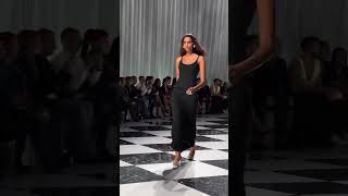 Imaan Hammam in Versace SpringSummer 2024 FashionShow [upl. by Kimberley55]