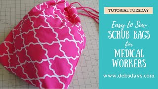 Learn How to Sew Drawstring Laundry Bags for Essential and Medical Workers [upl. by Gaul311]