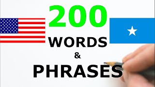 200 Words amp Phrases Lesson  English  Somali  Translation [upl. by Anelehs]