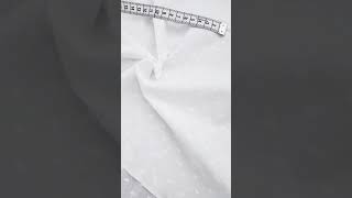 Tissu coton plumetis blanc couture sewing fabric tissu creative robe mode destockage loisir [upl. by Sidoon]