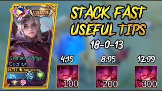 Cecilion Gameplay Useful Tips for Cecilion to Stack Fast Cecilion Best Build 2023 mlbb fyp ml [upl. by Nnahgaem197]