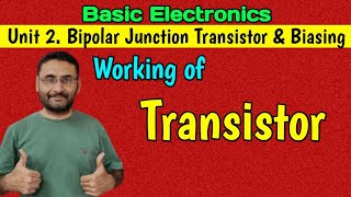 Operation of NPN Transistor Construction amp Working Basics Electronics Btech 1st year [upl. by Stephie]