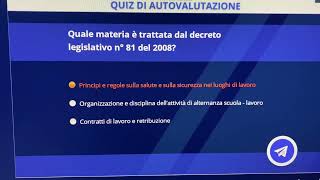 ALTERNANZA SCUOLA LAVORO MODULO 2 QUIZ DI AUTOVALUTAZIONE [upl. by Neret393]