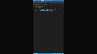 How To Add Background Image in Html Visual Studio Code shorts [upl. by Aimit]