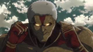 Eren vs Armored Titan English Sub Full Fight [upl. by Nirtiak]