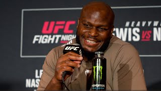 DERRICK LEWIS EXPLAINS WHY HE TOOK HIS PANTS OFF AND MOONED THE CROWD AT UFC ST LOUIS [upl. by Lomaj]