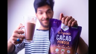 CACAO POWDER HOT CHOCOLATE RECIPE  HEALTH BENEFITS OF CACAO POWDER  ORGANIC RAW CACAO POWDER [upl. by Anilef]