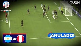 ¡NO CUENTA Gol anulado de Argentina  Argentina 10 Perú  Copa América 2024  J3  TUDN [upl. by Erodoeht]