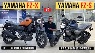 Yamaha FZX Vs Yamaha FZS 30  Detailed Walkaround Comparison [upl. by Maidie403]